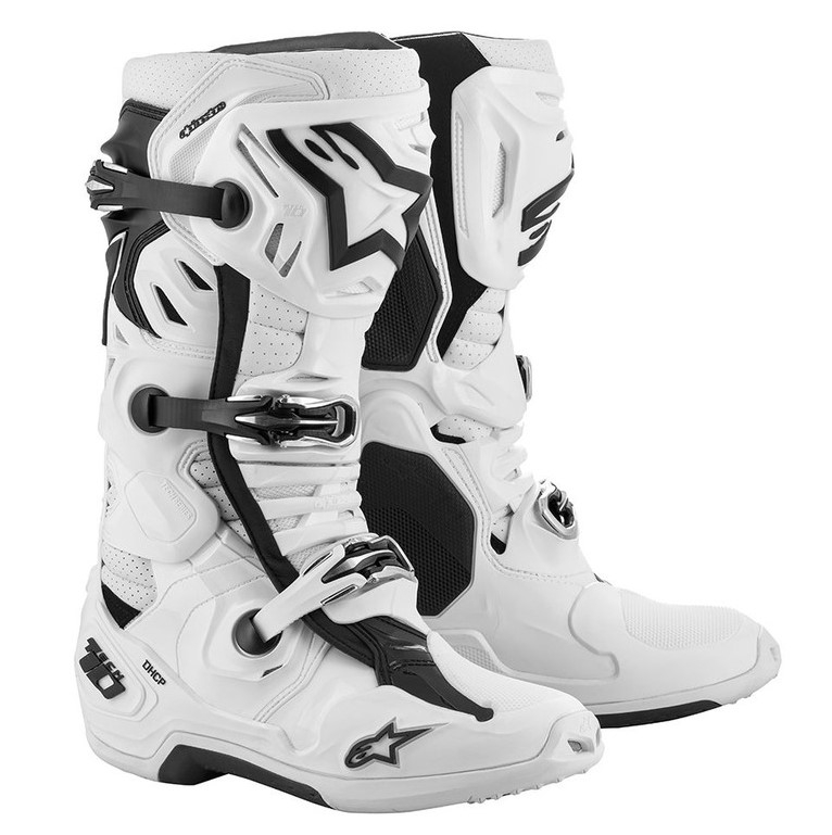 Boty na motorku Alpinestars Tech 10 Supervented Perforované bílé Velikost: 40,5