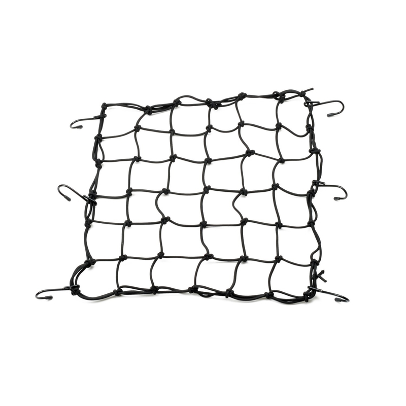 Pružná zavazadlová síť na motorku s kovovými háčky Daytona 40 x 40 cm černá