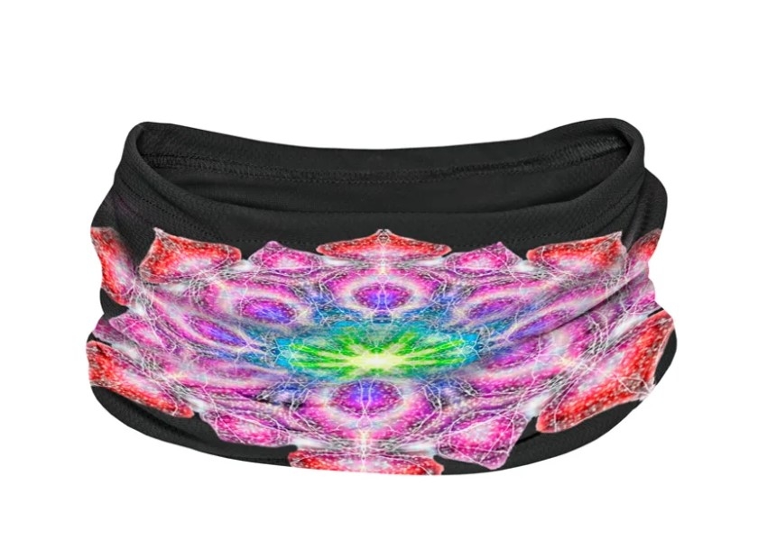 Multifunkční nákrčník nanosilver® Mandala černý
