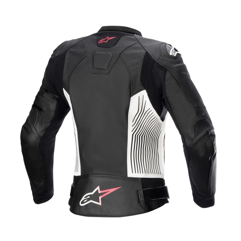 Dámská bunda na motorku Alpinestars GP PLUS 4 černo-bílo-růžová