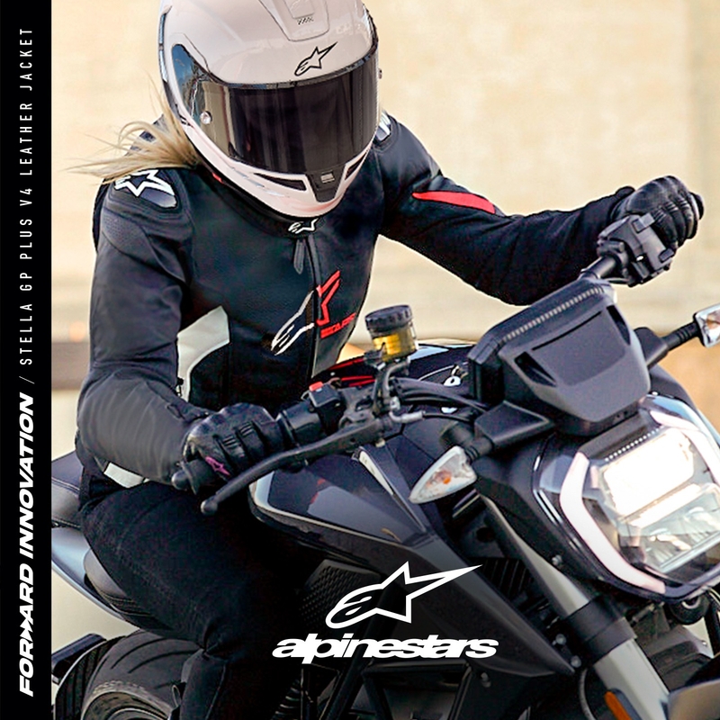 Dámská bunda na motorku Alpinestars GP PLUS 4 černo-bílo-růžová