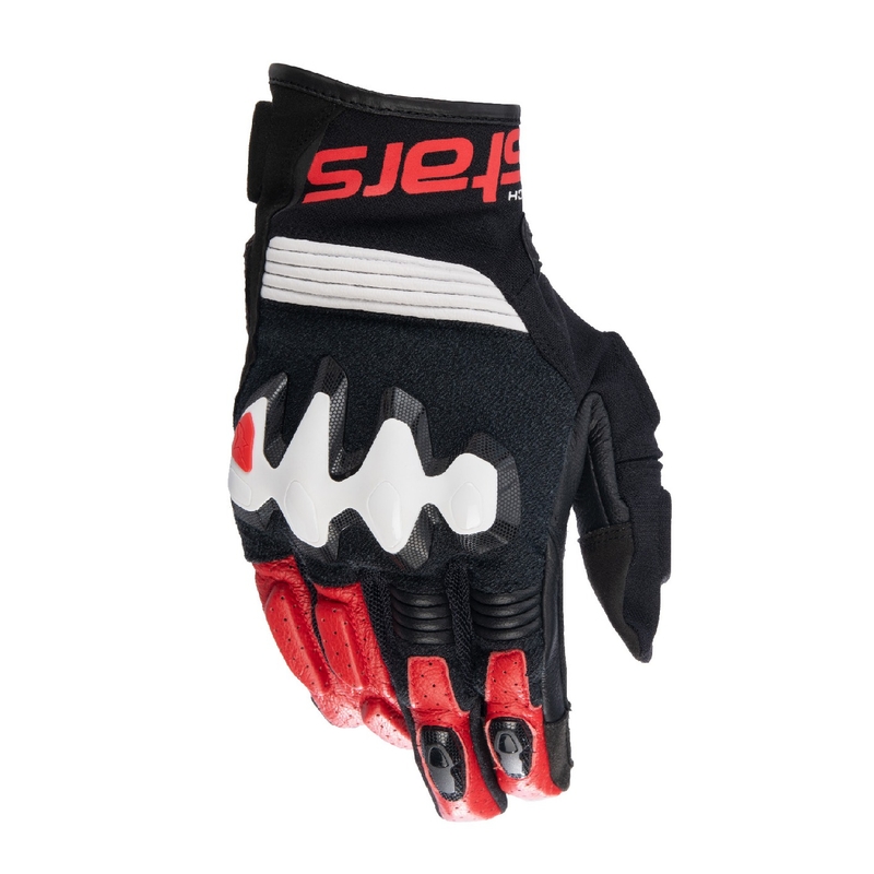 Rukavice na motorku Alpinestars Halo černo-bílo-červené