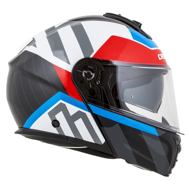 Výklopná helma na motorku Cassida Modulo 2.1 Profile bílo-černo-modro-šedá