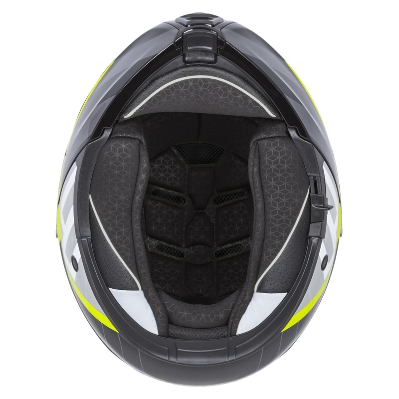 Výklopná helma na motorku Cassida Modulo 2.1 Profile bílo-černo-fluo žluto-šedá