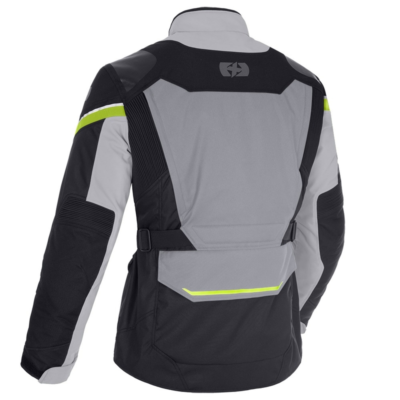 Bunda na motorku Oxford Montreal 4.0 DRY2DRY™ černo-šedo-fluo žlutá