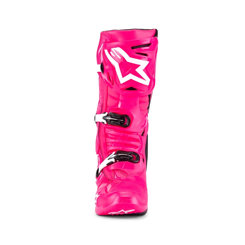Boty na motorku Alpinestars Tech 10 růžovo-černo-bílé