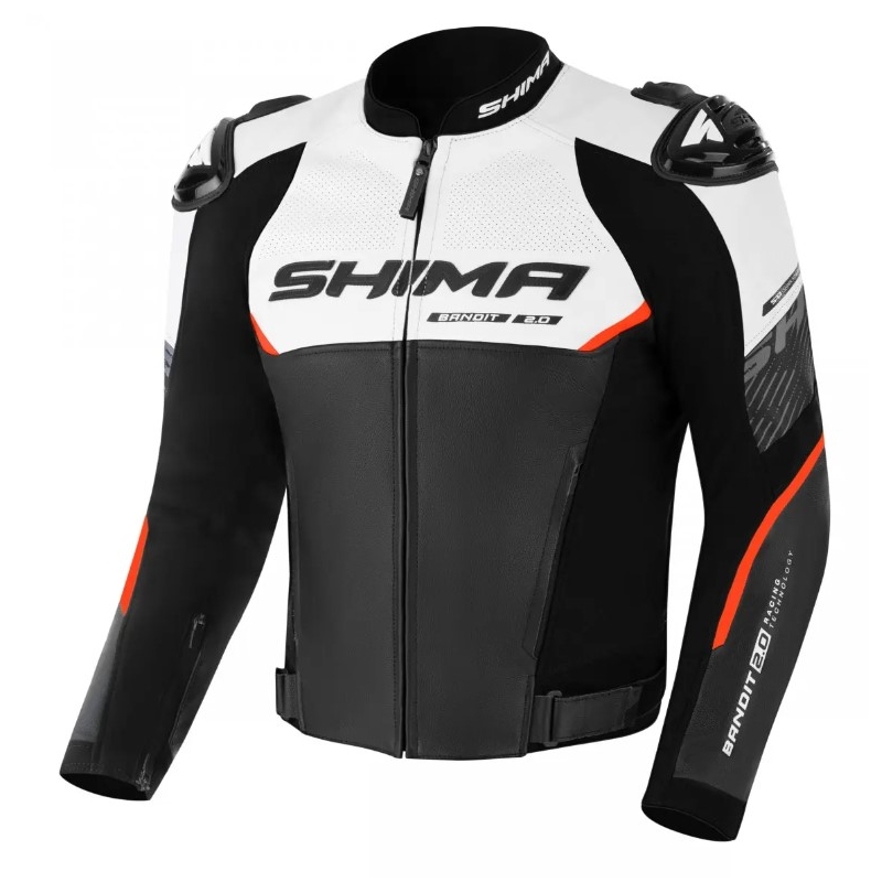 Bunda na motorku Shima Bandit 2.0 černo-bílo-červená