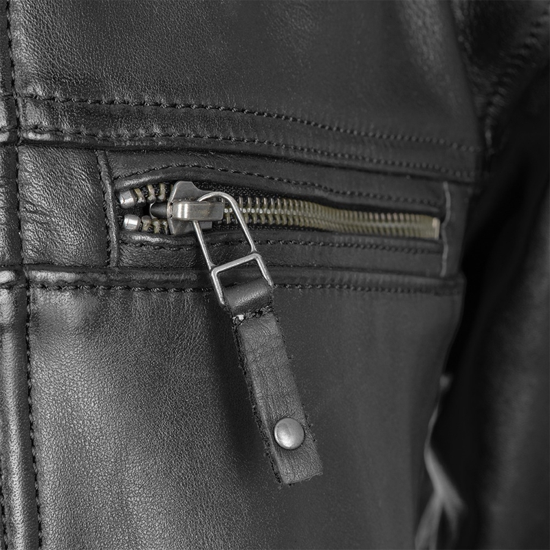 Kožená bunda na motorku Oxford Route 73 2.0 černá