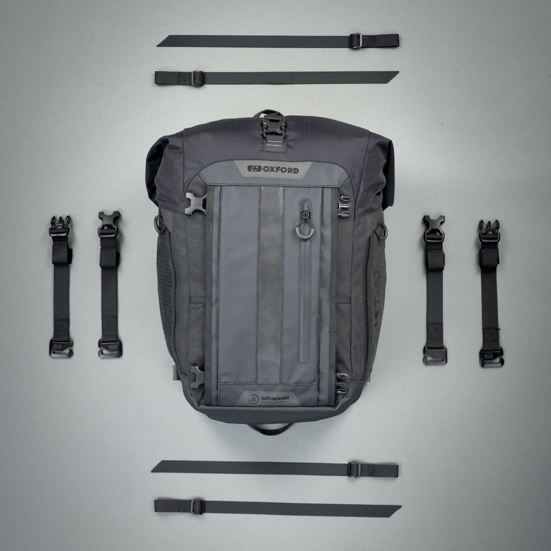 Moto brašna na sedadlo spolujezdce Oxford Atlas T-30 Advanced Tourpack 30 l šedá