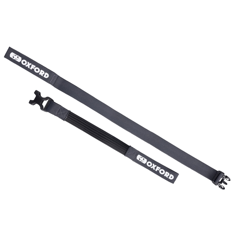 Zavazadlové popruhy Oxford Atlas B-Clip 2 ks šedé 26 mm x 2 m