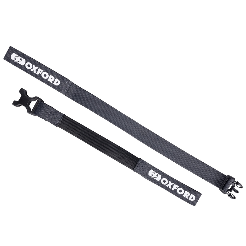 Zavazadlové popruhy Oxford Atlas B-Clip 2 ks šedé 26 mm x 1,2 m