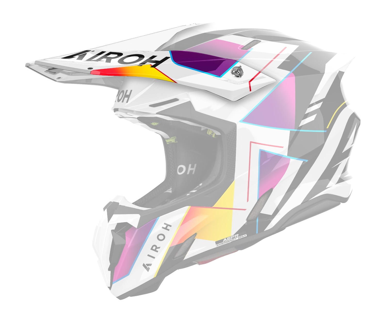Kšilt pro helmu Airoh Twist 3 Rainbow lesklý