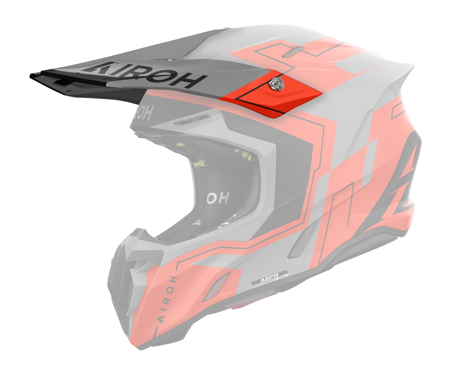 Kšilt pro helmu Airoh Twist 3 Dizzy fluo oranžový matný