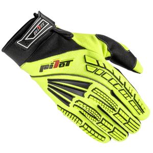 Motokrosové rukavice Pilot Pioneer fluo žluto-černo-červené