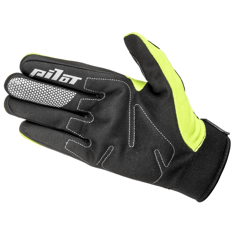 Motokrosové rukavice Pilot Pioneer fluo žluto-černo-červené