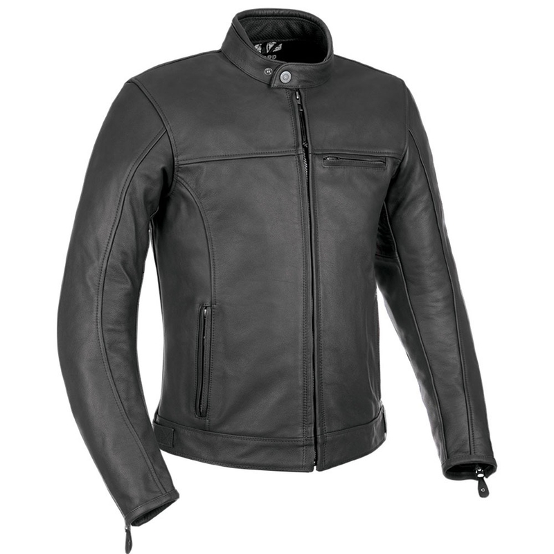 Kožená bunda na motorku Oxford Walton černá