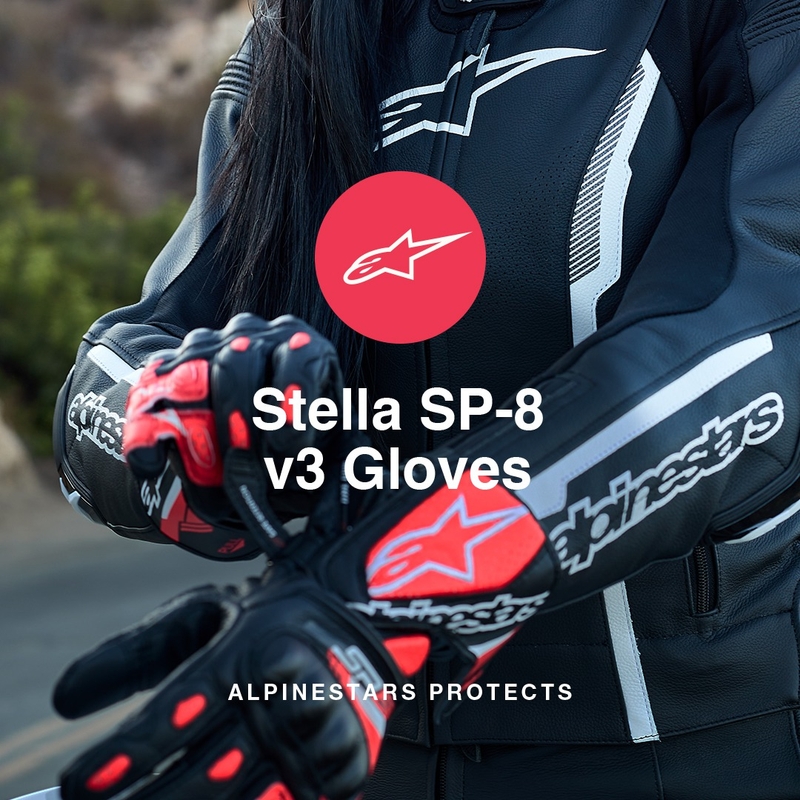 Dámské rukavice na motorku Alpinestars SP-8 černo-černé