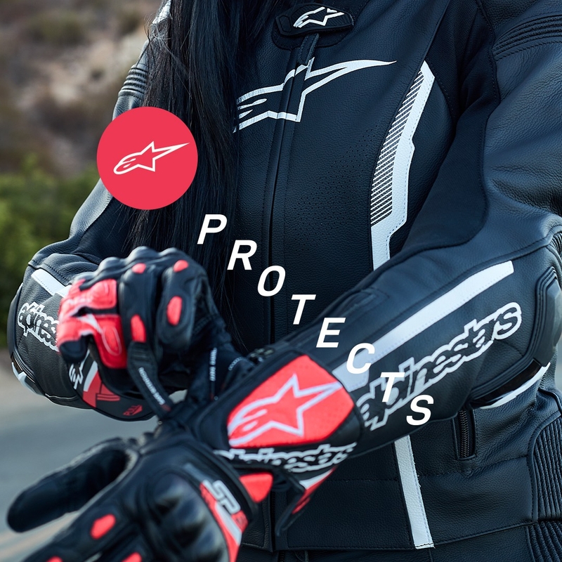 Dámské rukavice na motorku Alpinestars SP-8 černo-černé