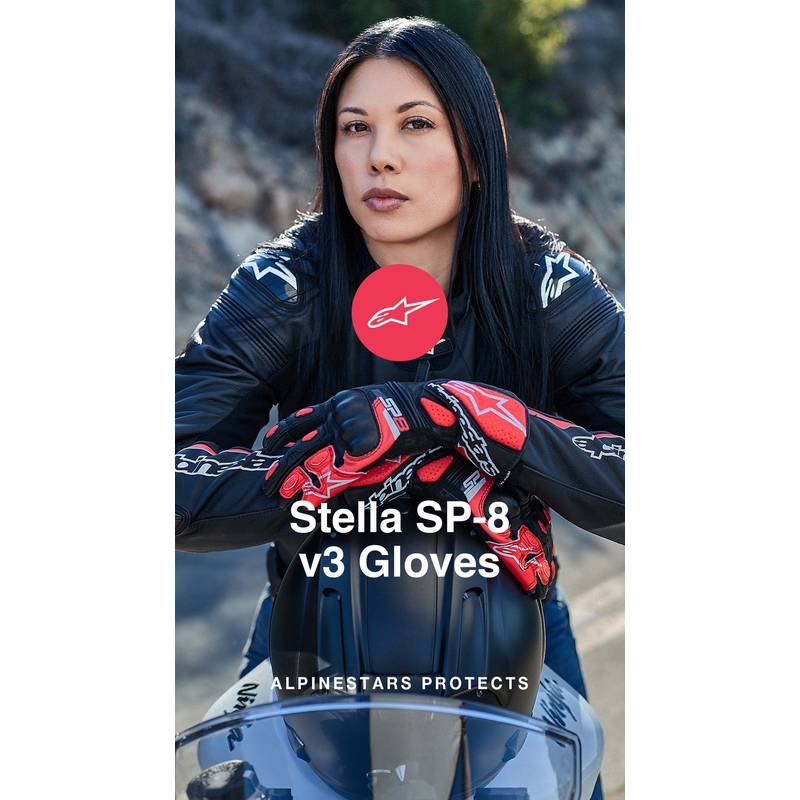 Dámské rukavice na motorku Alpinestars SP-8 černo-černé