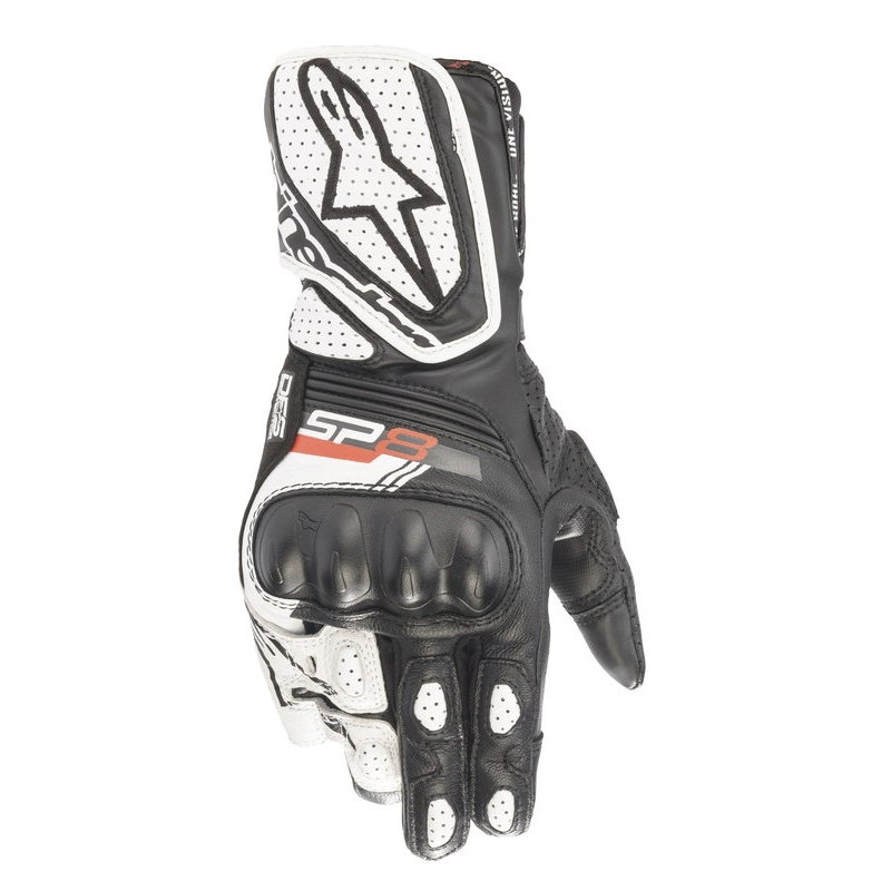 Dámské rukavice na motorku Alpinestars SP-8 černo-bílé