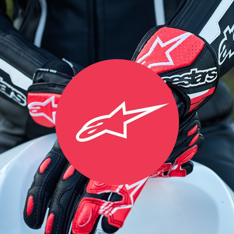 Dámské rukavice na motorku Alpinestars SP-8 černo-bílé