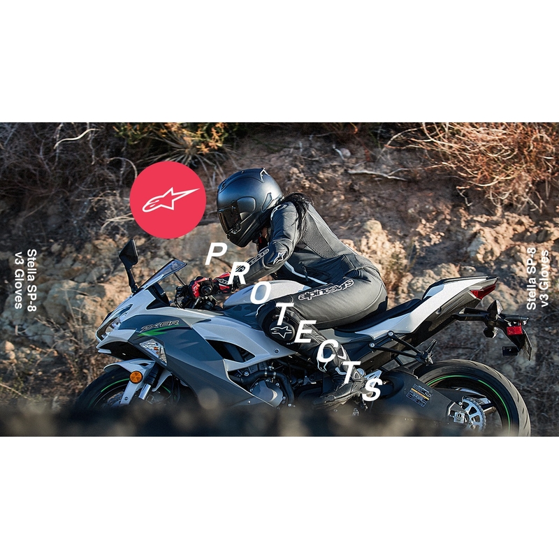 Dámské rukavice na motorku Alpinestars SP-8 černo-bílé