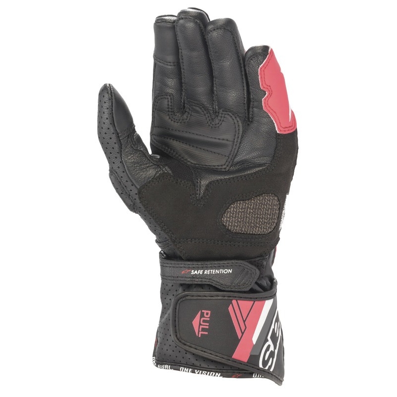 Dámské rukavice na motorku Alpinestars SP-8 černo-bílo-růžové