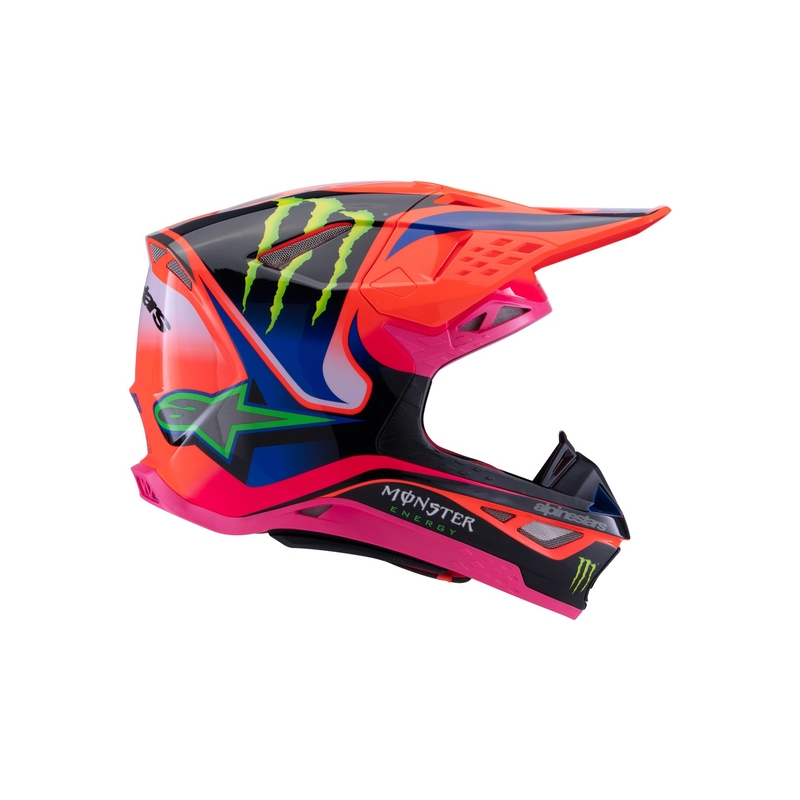 Motokrosová helma Alpinestars Supertech S-M10 edice HAIDEN DEEGAN fluo oranžovo-fialovo-růžovo-zelená