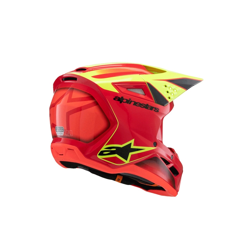 Dětská motokrosová přilba Alpinestars S-M3 FRAY červeno-fluo žluto-černá