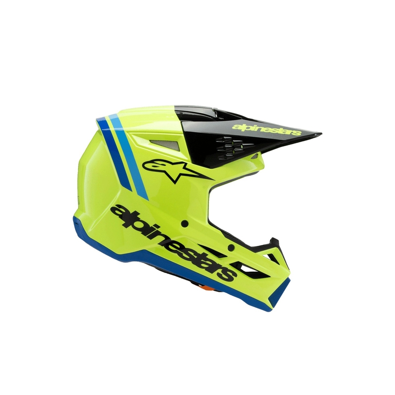 Dětská motokrosová přilba Alpinestars S-M3 RADIUM fluo žluto-černo-modrá