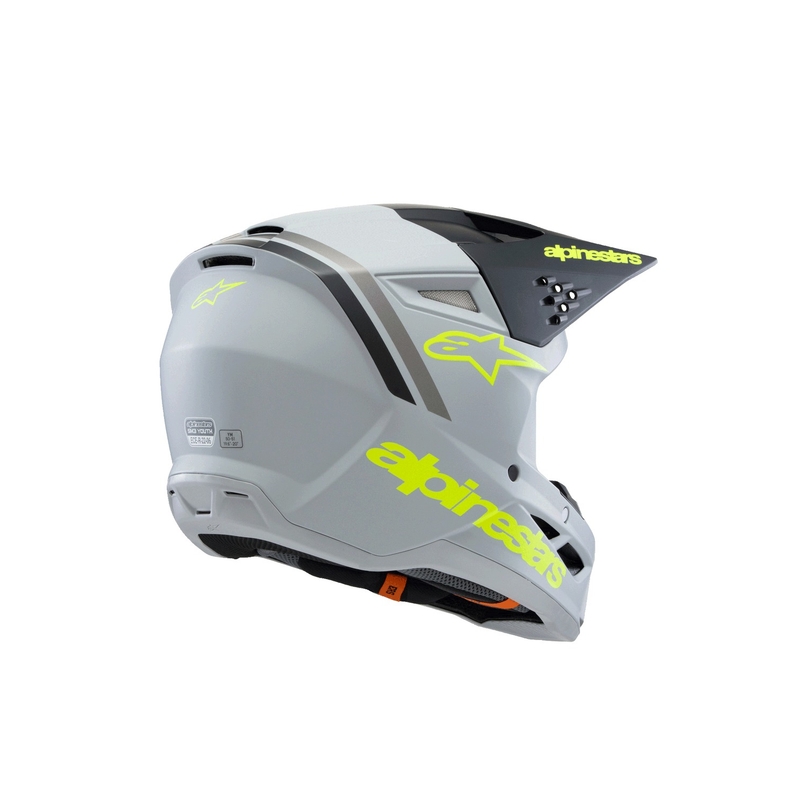 Dětská motokrosová přilba Alpinestars S-M3 RADIUM mat šedo-fluo žluto-černá