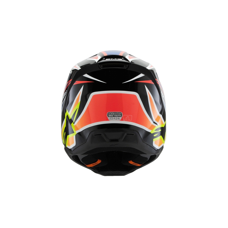 Dětská motokrosová přilba Alpinestars S-M3 WURX černo-fluo žluto-modro-červená