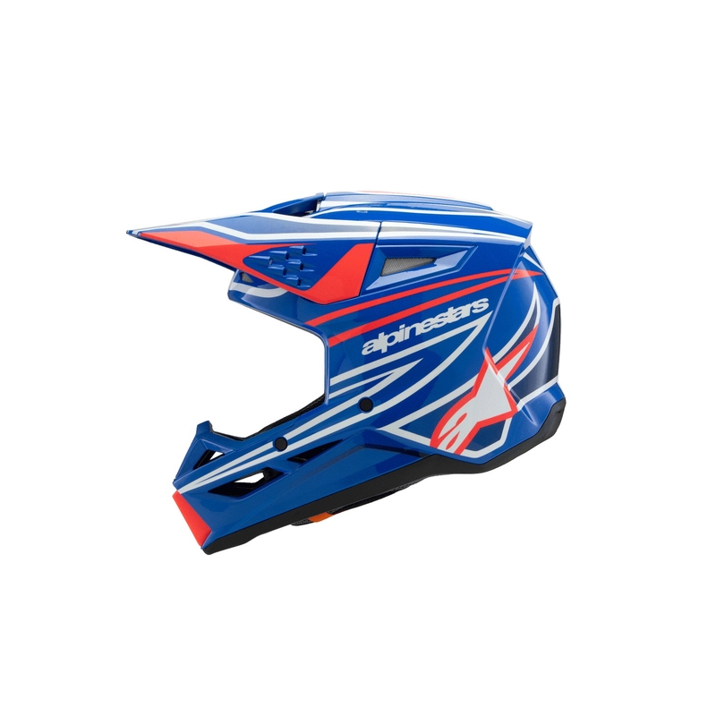 Dětská motokrosová přilba Alpinestars S-M3 WURX modro-červeno-bílo-černá