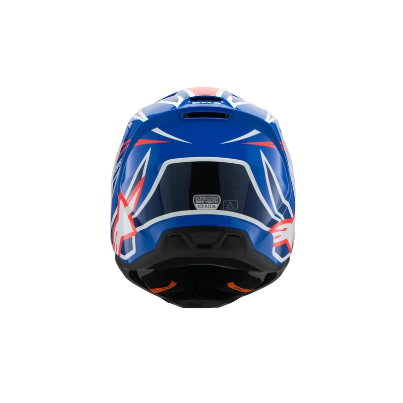 Dětská motokrosová přilba Alpinestars S-M3 WURX modro-červeno-bílo-černá