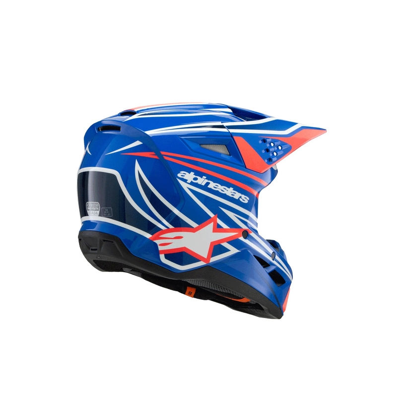 Dětská motokrosová přilba Alpinestars S-M3 WURX modro-červeno-bílo-černá