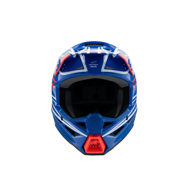 Dětská motokrosová přilba Alpinestars S-M3 WURX modro-červeno-bílo-černá