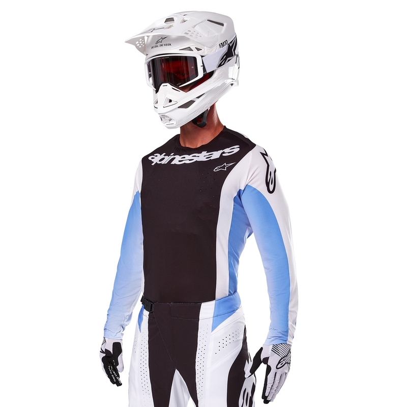 Motokrosový dres Alpinestars Techstar Melt černo-modrý