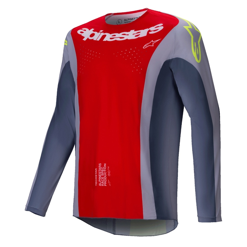 Motokrosový dres Alpinestars Techstar Melt červeno-šedý
