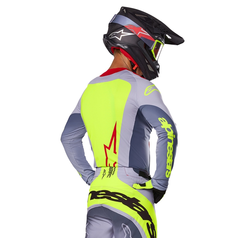 Motokrosový dres Alpinestars Techstar Melt červeno-šedý