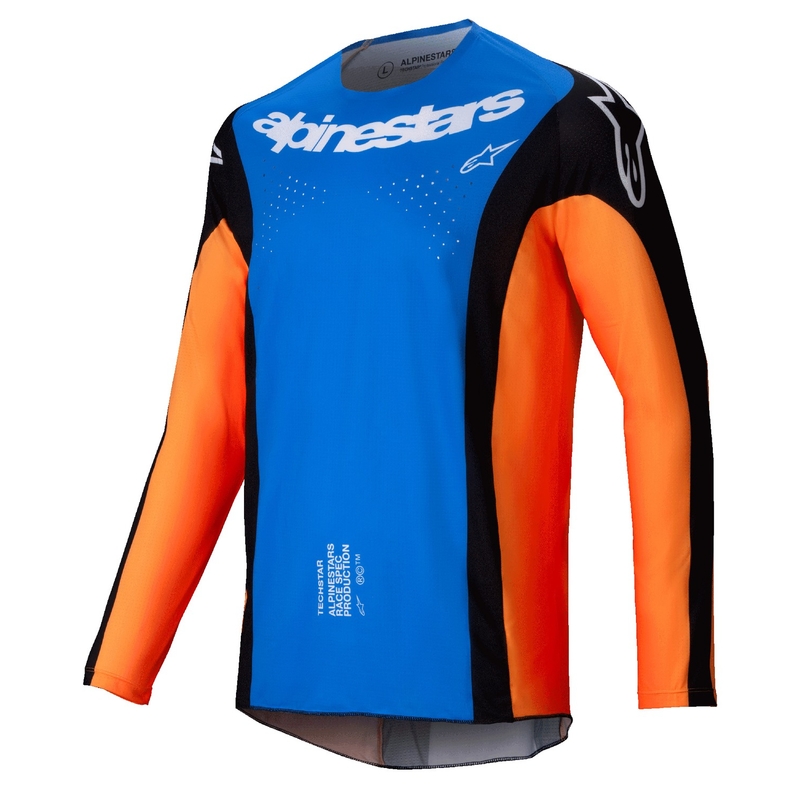 Motokrosový dres Alpinestars Techstar Melt oranžovo-modrý