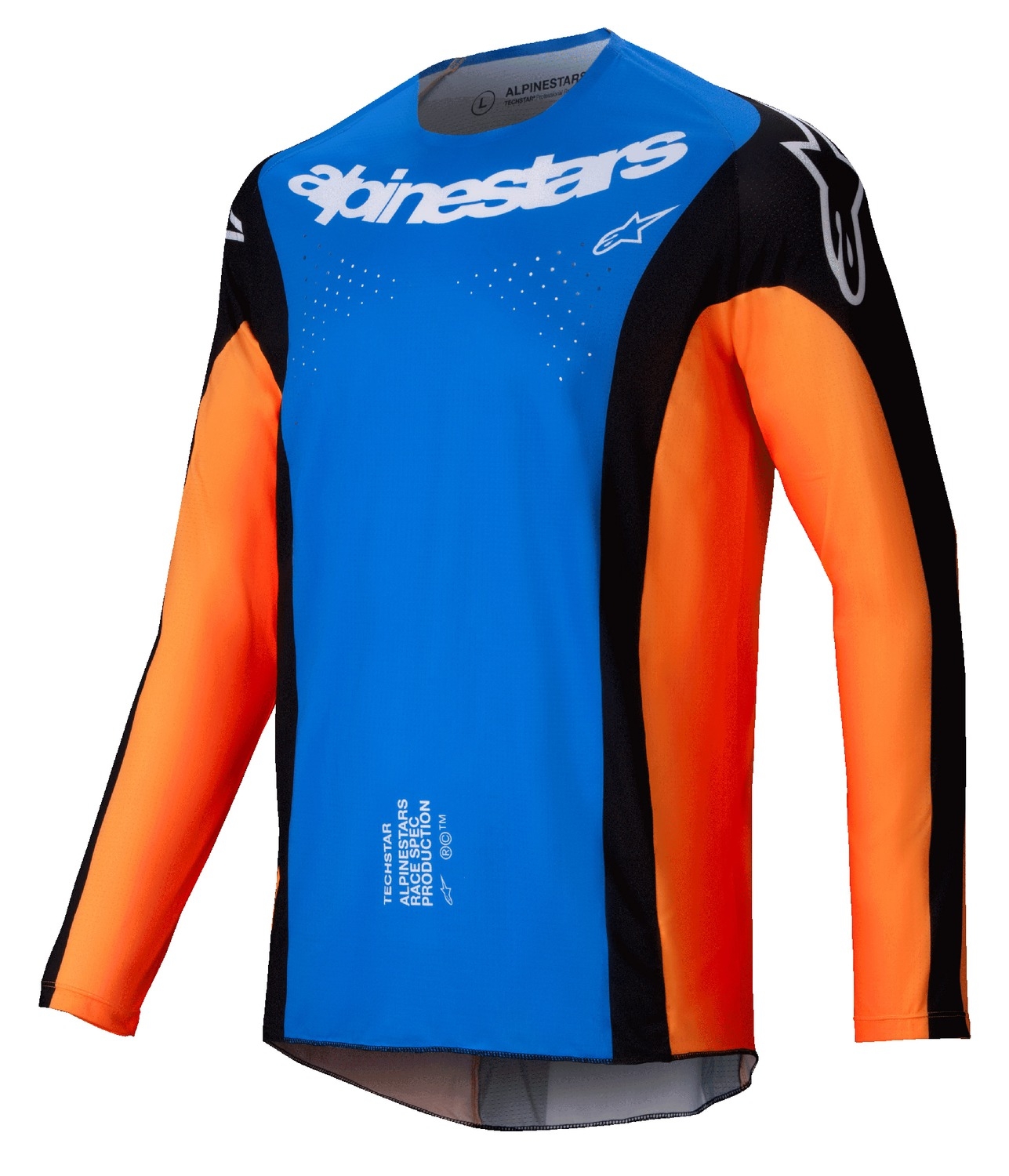 Motokrosový dres Alpinestars Techstar Melt oranžovo-modrý Velikost: M