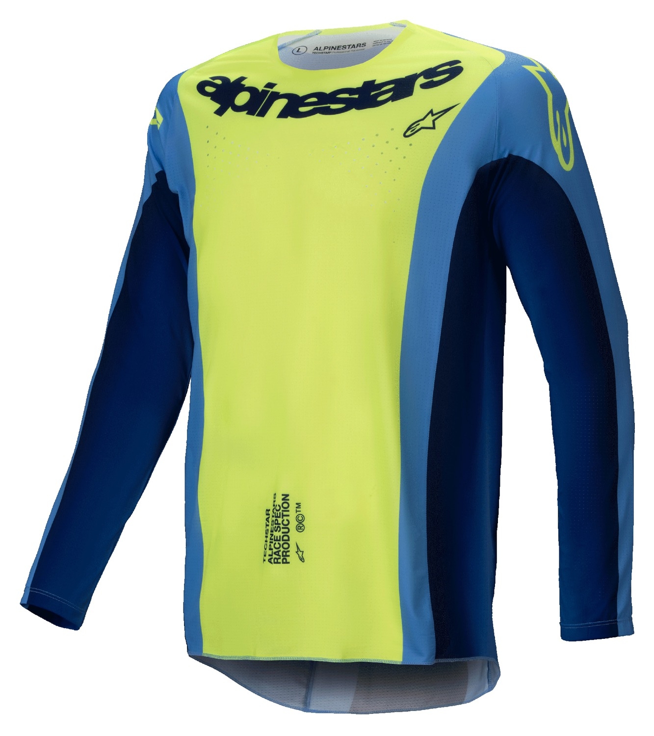 Motokrosový dres Alpinestars Techstar Melt fluo žluto-modrý Velikost: XL
