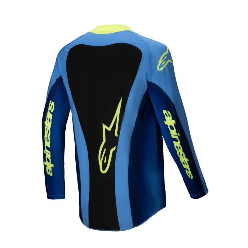 Motokrosový dres Alpinestars Techstar Melt fluo žluto-modrý