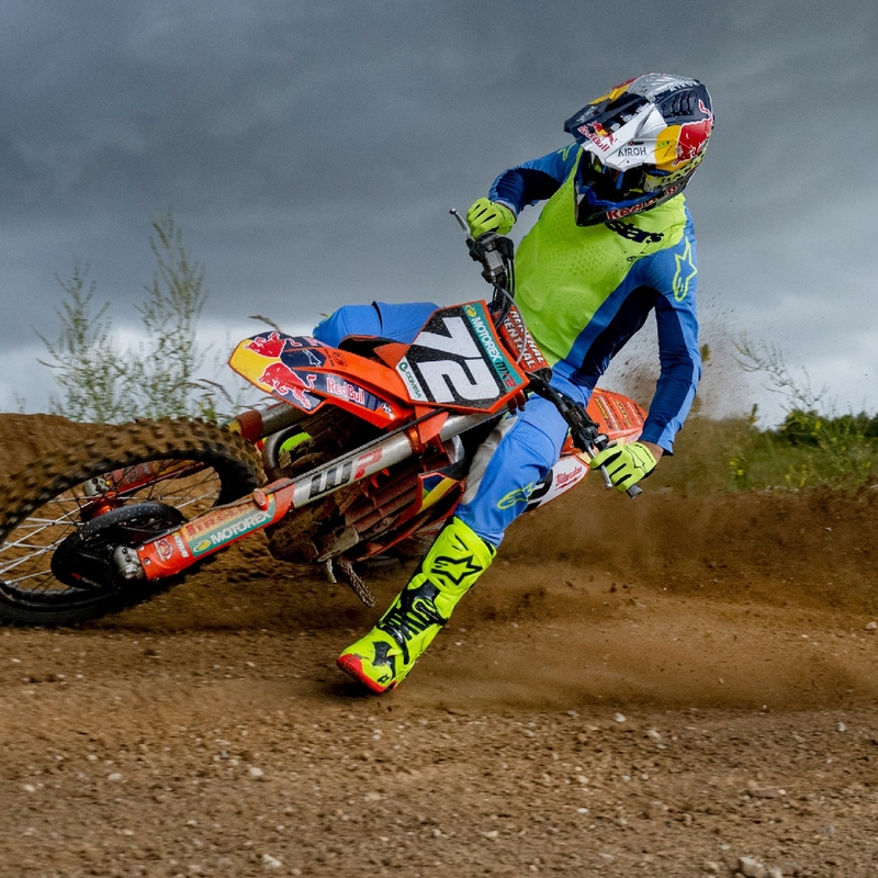 Motokrosový dres Alpinestars Techstar Melt fluo žluto-modrý