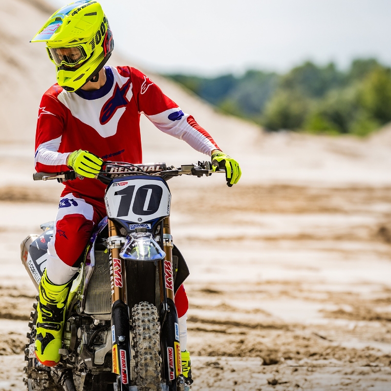 Motokrosový dres Alpinestars Racer Veil červeno-bílý