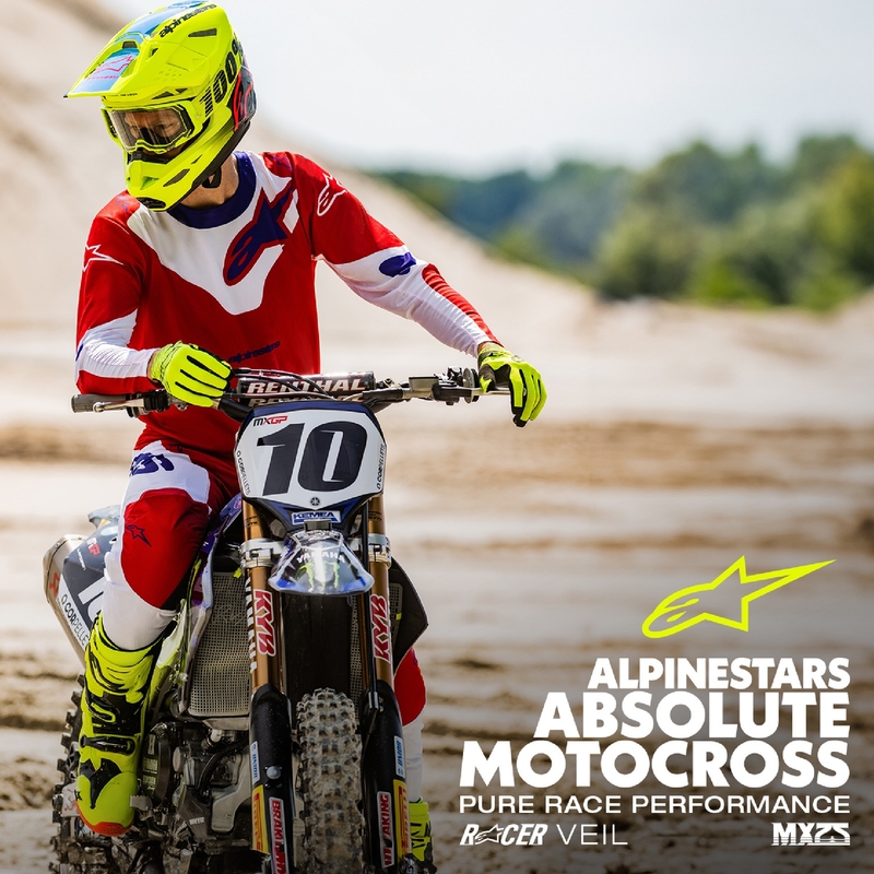 Motokrosový dres Alpinestars Racer Veil červeno-bílý