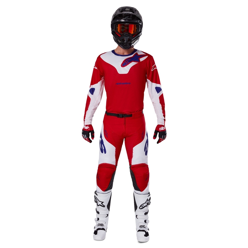 Motokrosový dres Alpinestars Racer Veil červeno-bílý