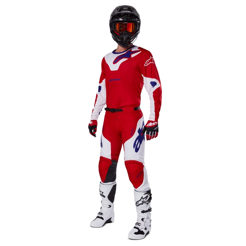 Motokrosový dres Alpinestars Racer Veil červeno-bílý