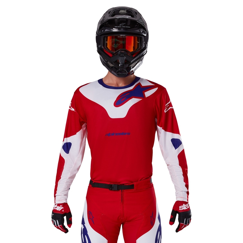 Motokrosový dres Alpinestars Racer Veil červeno-bílý