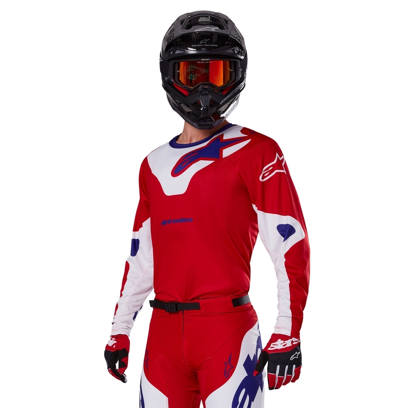 Motokrosový dres Alpinestars Racer Veil červeno-bílý